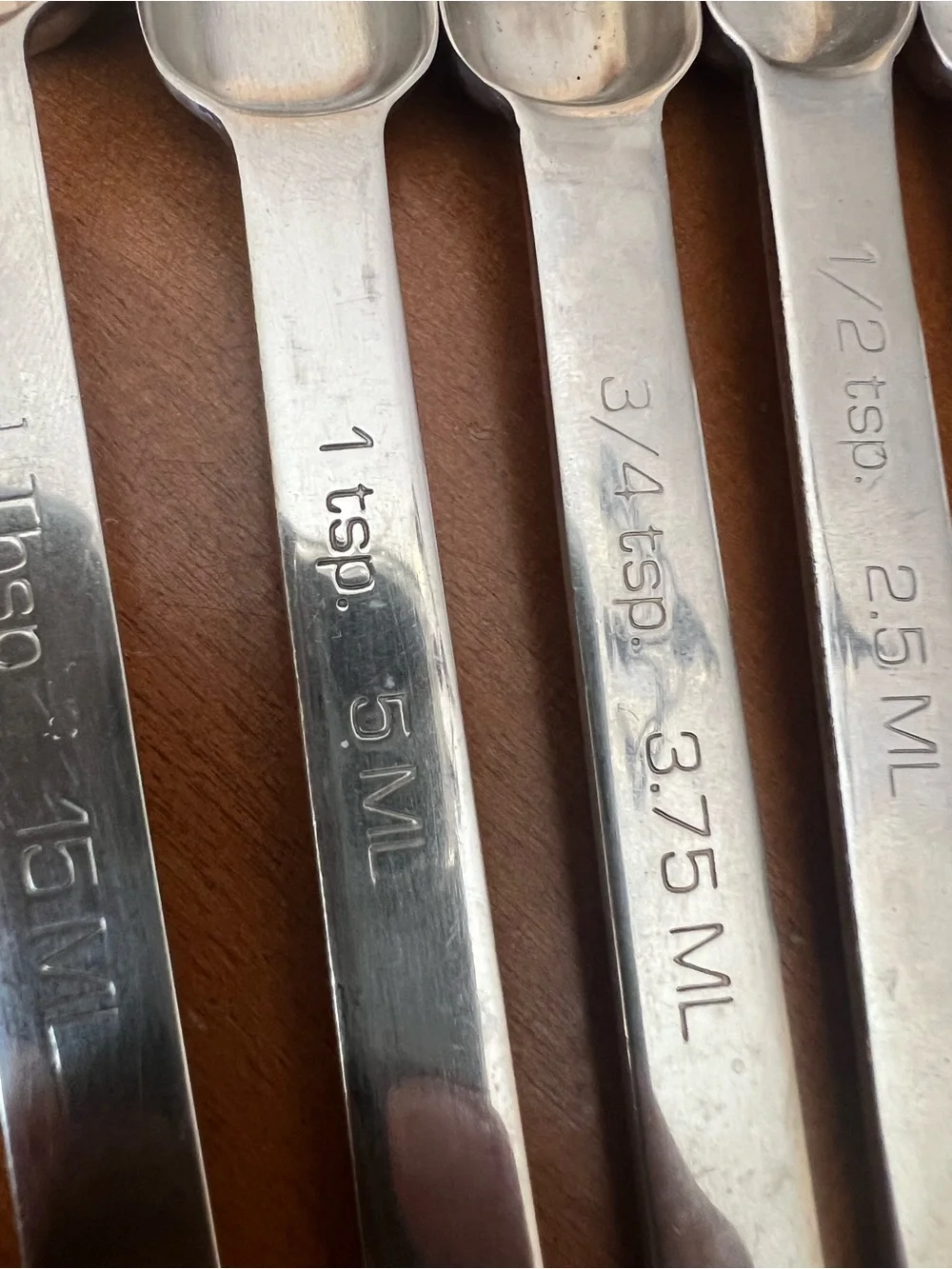 Endurance stainless steel 6 pc measuring spoons